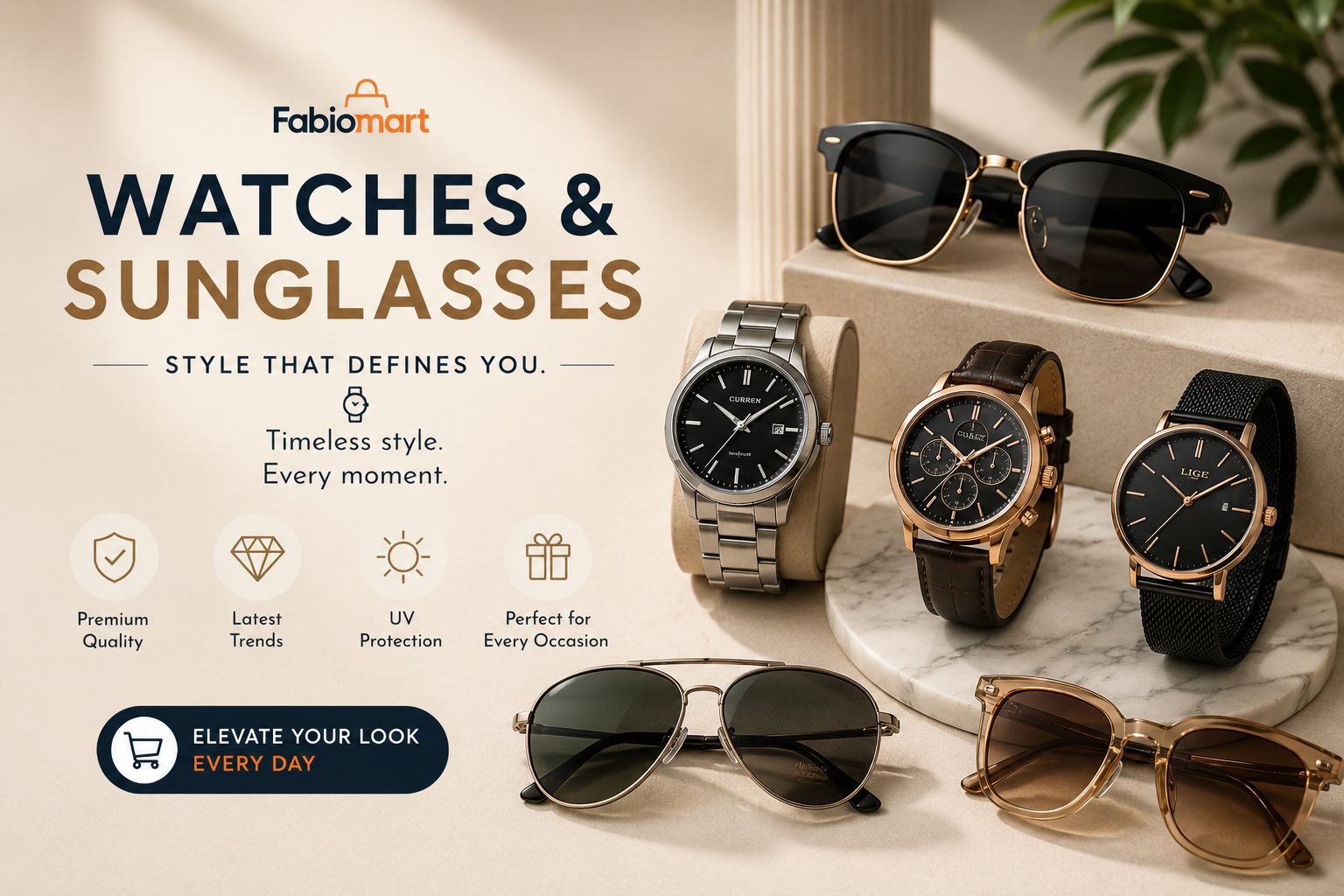 WATCHES AND SUNGLASSES